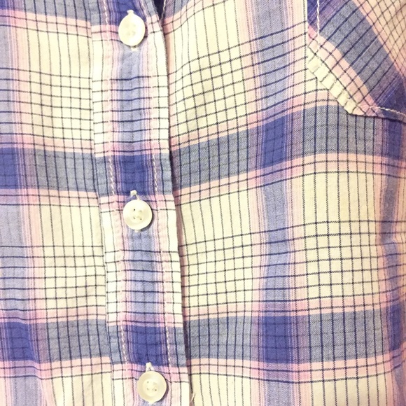 📦 MOVING SALE 🚛 AEO super soft plaid button down🔮 Sz Small - Picture 3 of 8